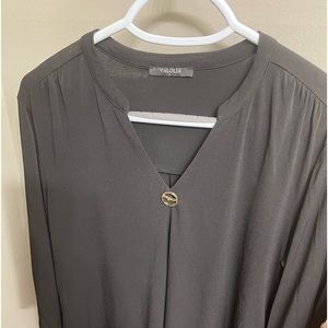 Black business casual blouse. Size large